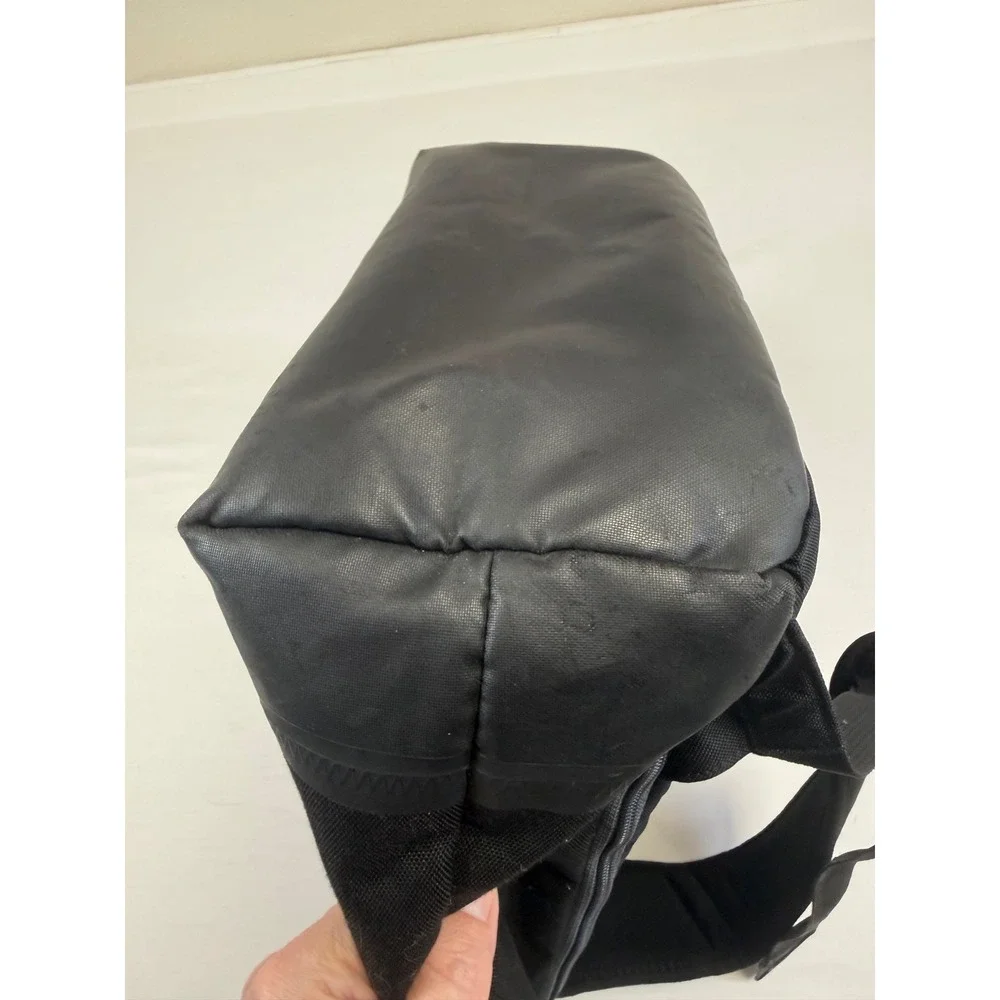Adidas Black Roll Top Backpack Buckle Closure Side Zip Access‎ Padded Straps